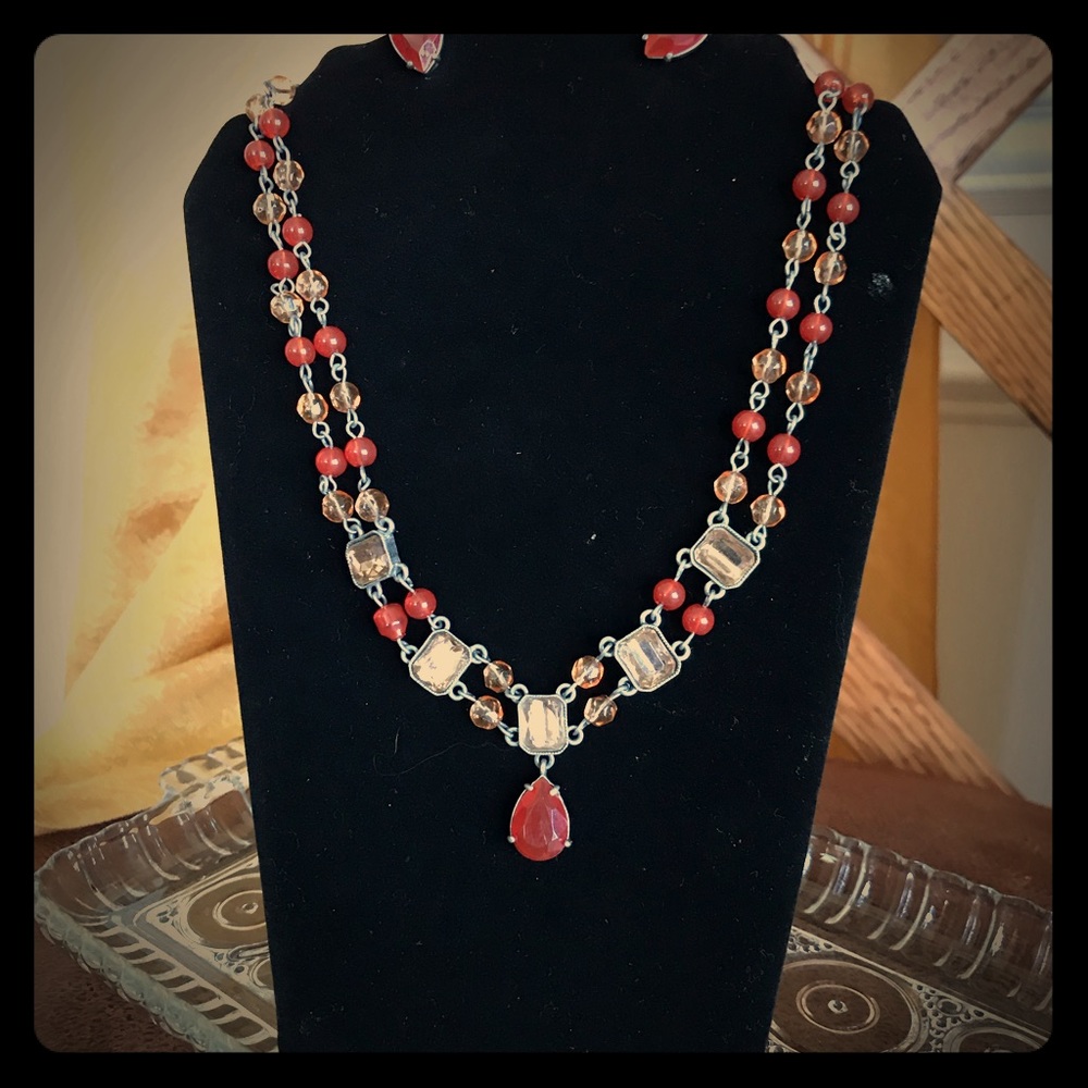 Necklace and earrings